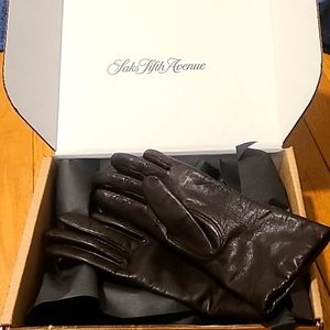 Saks fifth Ave soft supple leather gloves